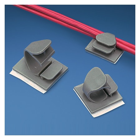 Panduit Cable Clip, Nylon 6/6, 0.19 in Bundle Dia., Black, 0.85 in L, 100 PK LWC19-A-C20